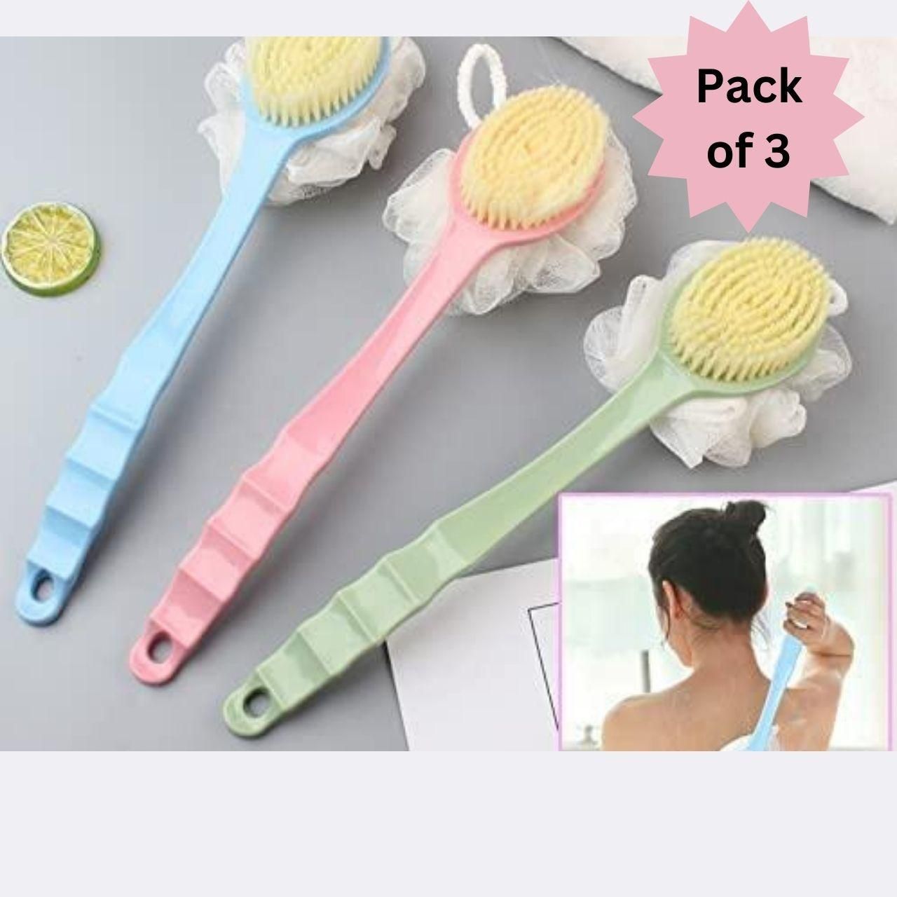 Soft and Comfortable Bath Brush Scrubber for bathing(Pack of 3)